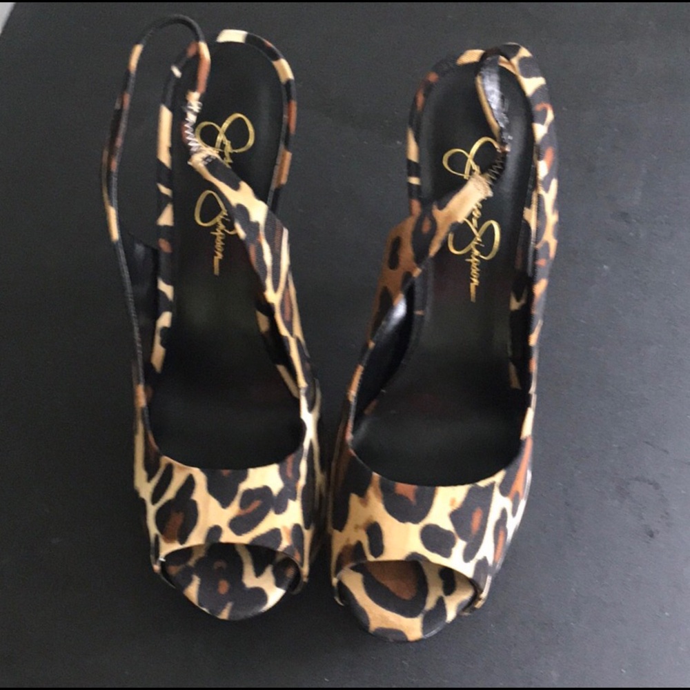 Jessica Simpson Peep Toe heals